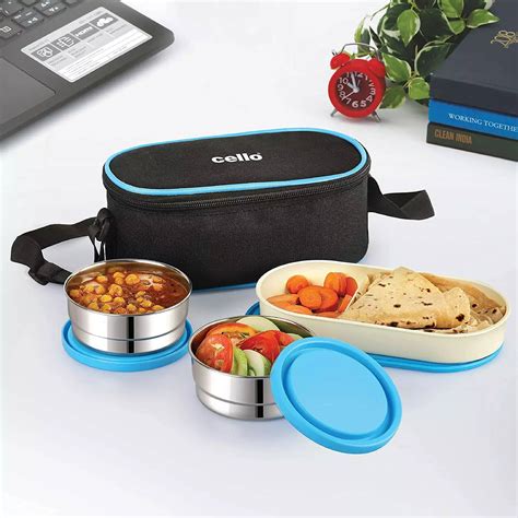 nano 9 hot pack stainless steel lunch boxes|Hot Meal Stainless Steel Lunch Box with Tiffin Bag, 300 ml.